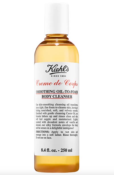 Best Shower & Bath Oils/ Cleansing Oils for Body: Kiehl’s Since 1851 Creme de Corps Smoothing Oil-To-Foam Body Cleanser