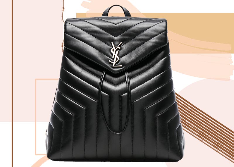 Best Designer Backpacks for Women: Saint Laurent Medium Supple Monogramme Loulou Backpack in Black