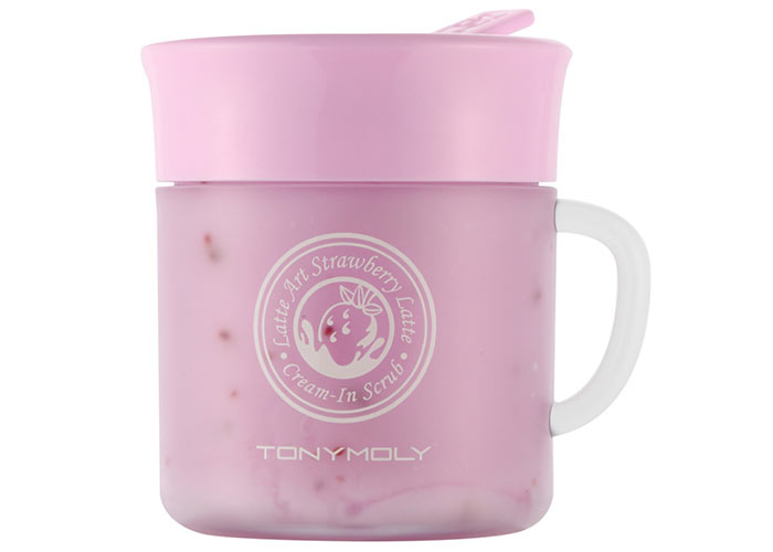 Best Face Scrubs & Exfoliators: TONYMOLY Latte Art Strawberry Cream-in-Scrub