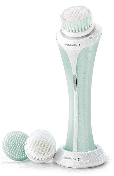 Best Facial Cleansing Brushes & Face Cleansing Pads: Remington Reveal Facial Cleansing Brush with Dual Power Motion & 3 Anti-Microbial Heads