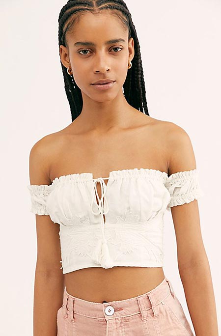 Best Off-the-Shoulder Tops/ Shirts/ Blouses for Women: Free People Off-the-Shoulder Top