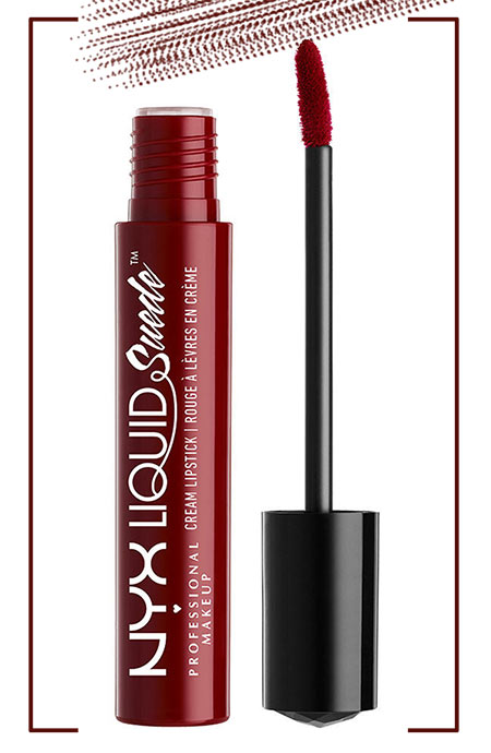 Best NYX Lipsticks Colors: NYX Liquid Suede Cream Lipstick in Cherry Skies