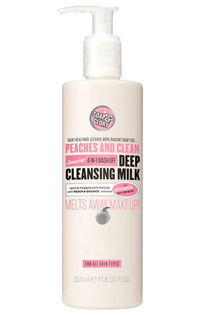Best Milk Cleansers: Soap & Glory Peaches and Clean Deep Cleansing Milk