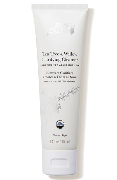 Best Willow Bark Extract Skincare Products: 100% Pure Tea Tree & Willow Clarifying Cleanser
