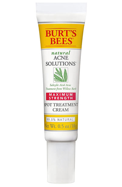 Best Willow Bark Extract Skincare Products: Burt’s Bees Acne Solutions Maximum Strength Spot Treatment Cream