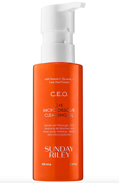 Best Willow Bark Extract Skincare Products: Sunday Riley C.E.O. C + E Micro-Dissolve Cleansing Oil