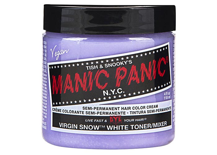 Best Hair Toners for Colored Hair: Manic Panic Semi-Permanent Hair Color Cream (Virgin Snow)