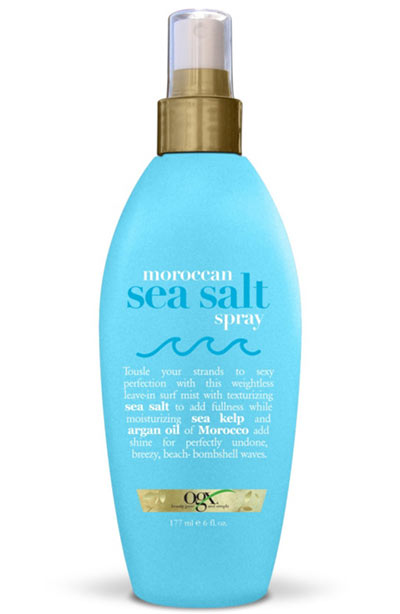 Best Sea Salt Sprays/ Beach Wave Sprays for Beachy Waves: OGX Moroccan Sea Salt Spray