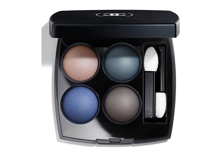 Best Blue Eyeshadow Colors: Chanel Les 4 Ombres Multi-Effect Quadra Eyeshadow in Quiet Revolution
