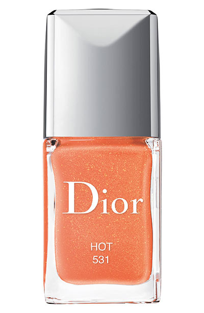 Best Orange Nail Polish Colors: Dior Vernis Gel Shine & Long Wear Orange Nail Lacquer in 531 Hot
