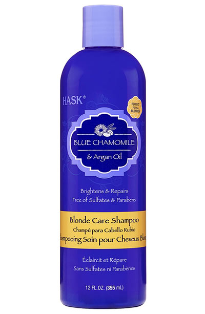 Best Purple Shampoo for Blonde Hair: Hask Chamomile & Argan Oil Blonde Care Shampoo