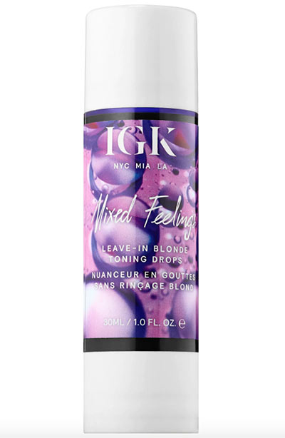 Best Purple Shampoo for Blonde Hair: IGK Mixed Feelings Leave in Blonde Drops