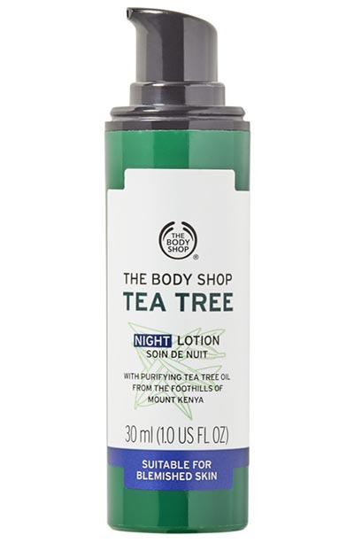 Best Tea Tree Oil Skin Products: The Body Shop Tea Tree Oil Blemish Fade Night Lotion