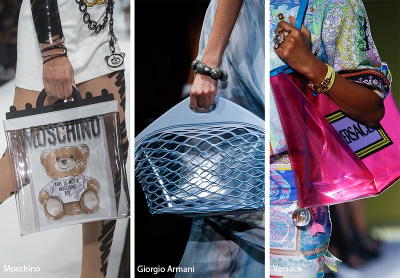 Spring/ Summer 2019 Handbag Trends: Large Plastic Clear Bags