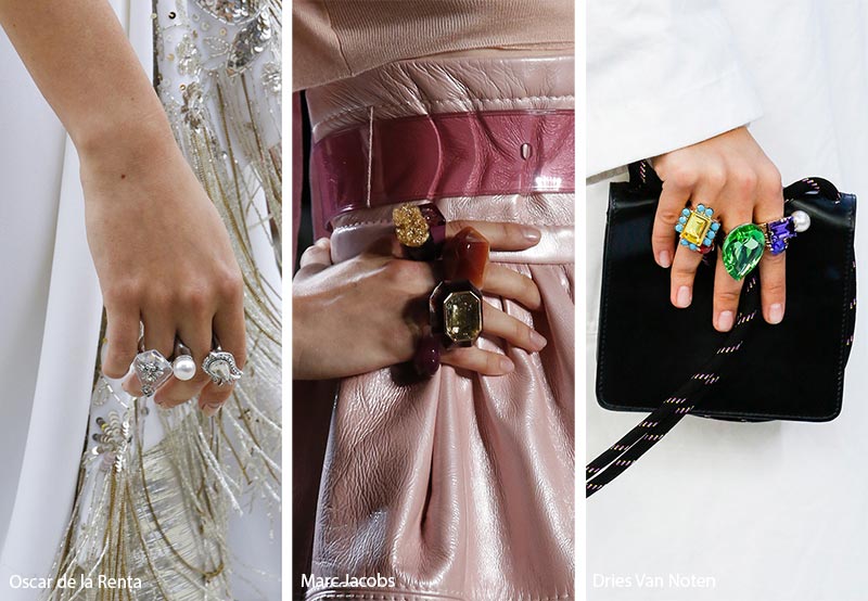 Spring/ Summer 2019 Jewelry Trends: Stacked Multiple Rings