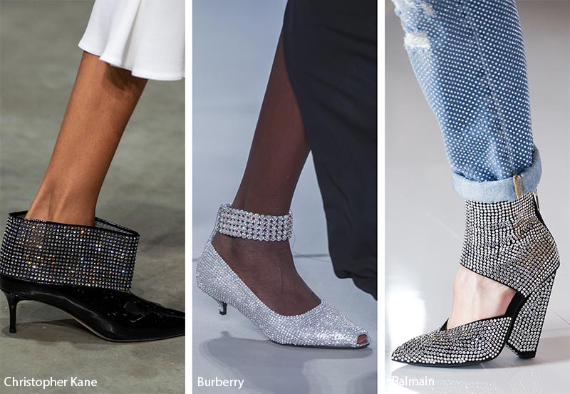 Spring/ Summer 2019 Shoe Trends: Bejeweled and Glitter Shoes & Sandals