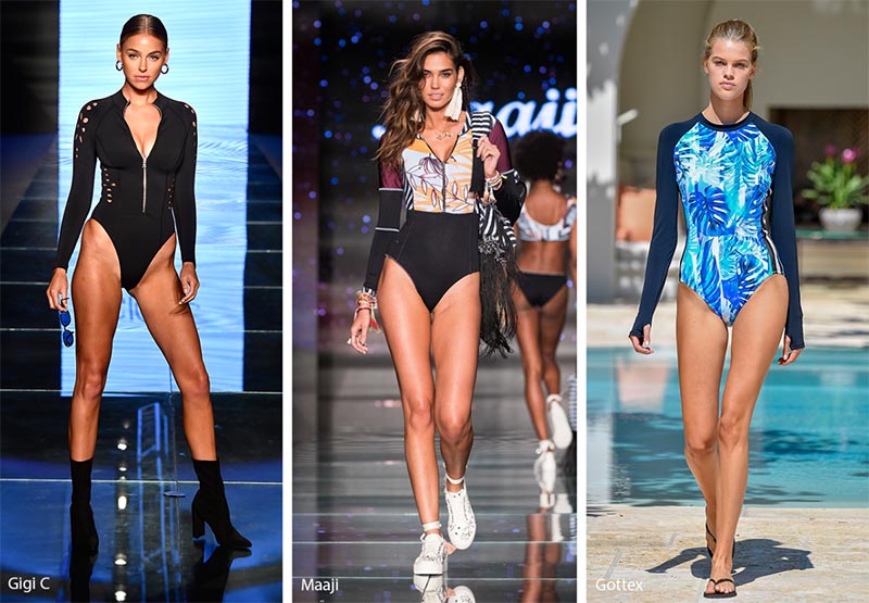 Spring/ Summer 2019 Swimwear Trends: Sporty Rash-Guard Swimsuits & Bikinis