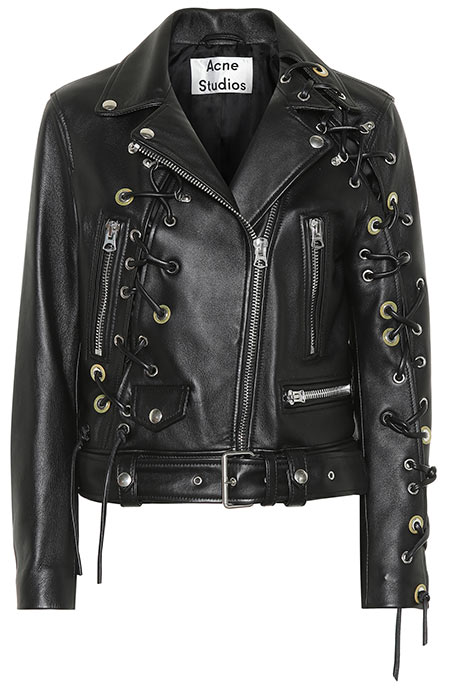 Best Leather Jackets for Women to Buy: Acne Studios Embellished Leather Jacket