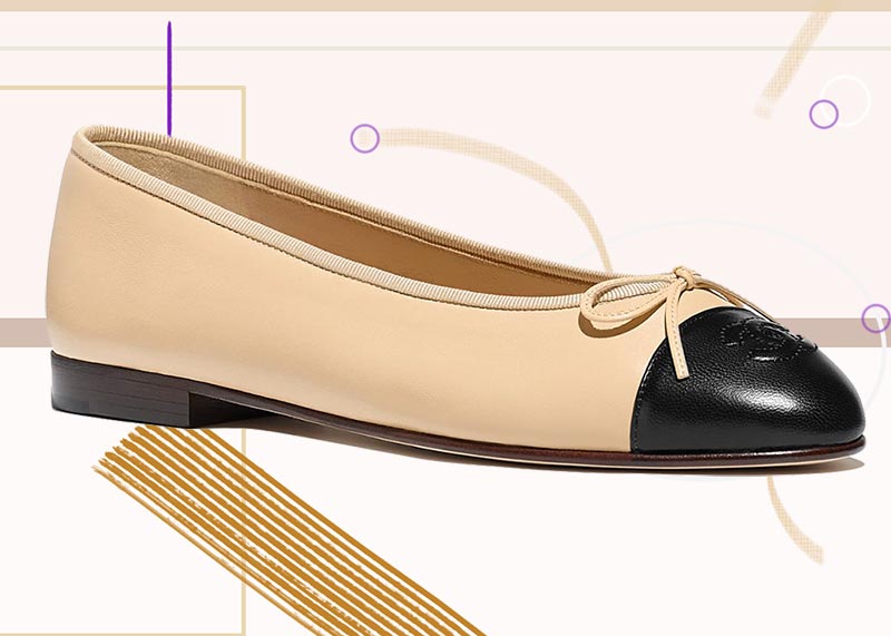 Best Chanel Shoes for Women: Chanel Two-Tone Ballerina Flats