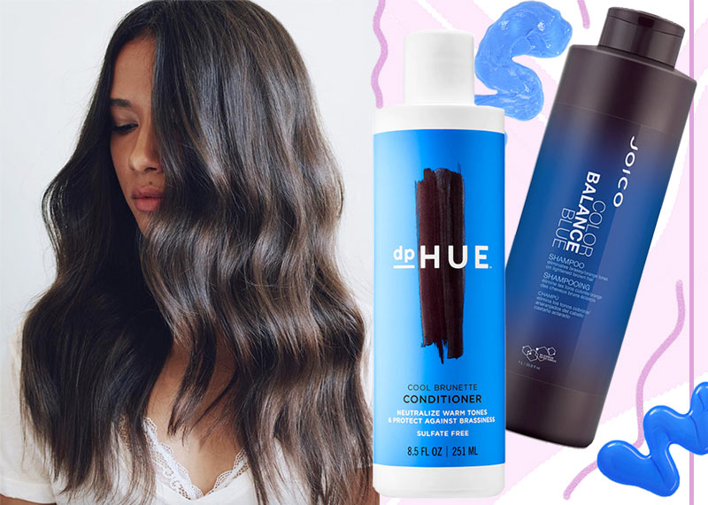Best Blue Shampoos & Conditioners for Brunettes to Prevent Brassy Hair