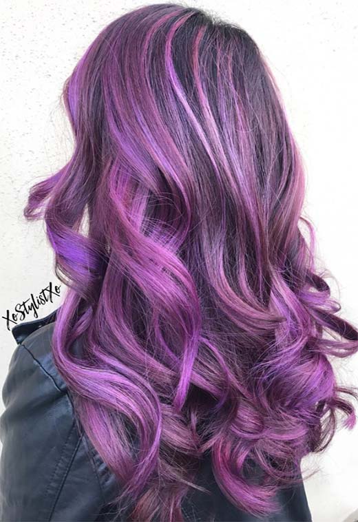 Fashion Tips for Purple Hair