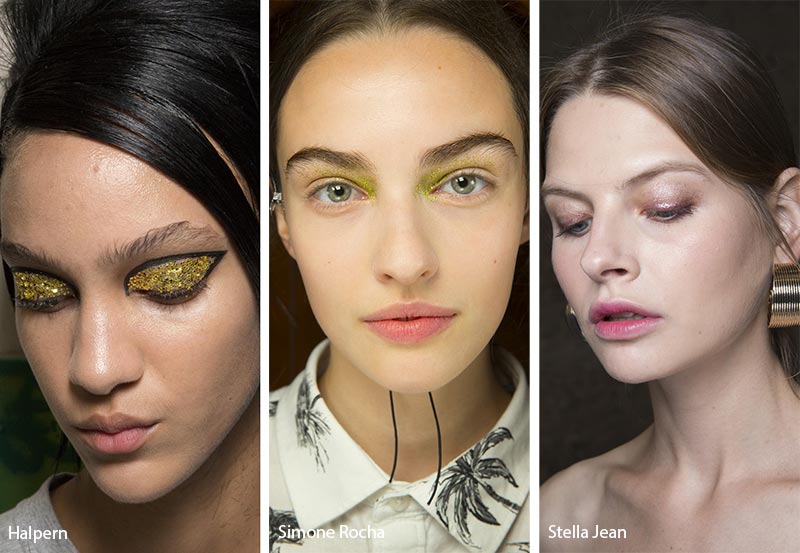 Spring/ Summer 2019 Makeup Trends: Bejeweled, Glitter Eye Makeup