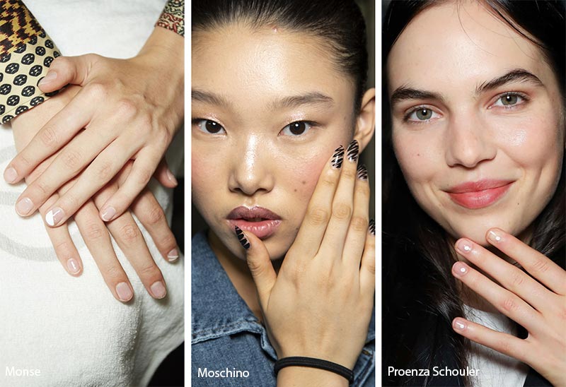Spring/ Summer 2019 Nail Trends: Bare Nails with Art Designs