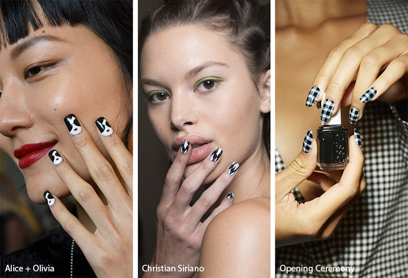 Spring/ Summer 2019 Nail Trends: Black and White Nails