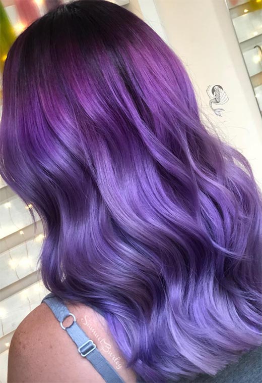 63 Purple Hair Color Ideas to Swoon over in 2022 - Glowsly