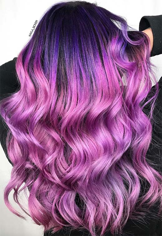 Violet/ Purple Hair Color Ideas: Purple Hair Dye Tips