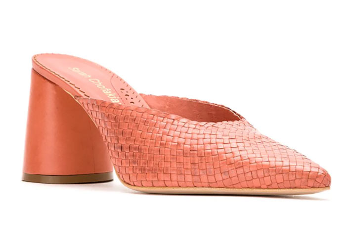 Pantone 2019 Color of the Year Living Coral Beauty & Fashion Items: Sarah Chofakian Coral Mules