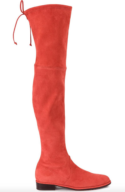 Pantone 2019 Color of the Year Living Coral Beauty & Fashion Items: Stuart Weitzman Thigh-High Boots