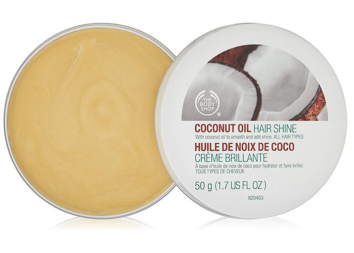 Best Coconut Oil Hair Mask Products: The Body Shop Coconut Oil Hair Shine