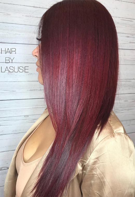Makeup Tips for Wine Red/ Maroon/ Burgundy Hair