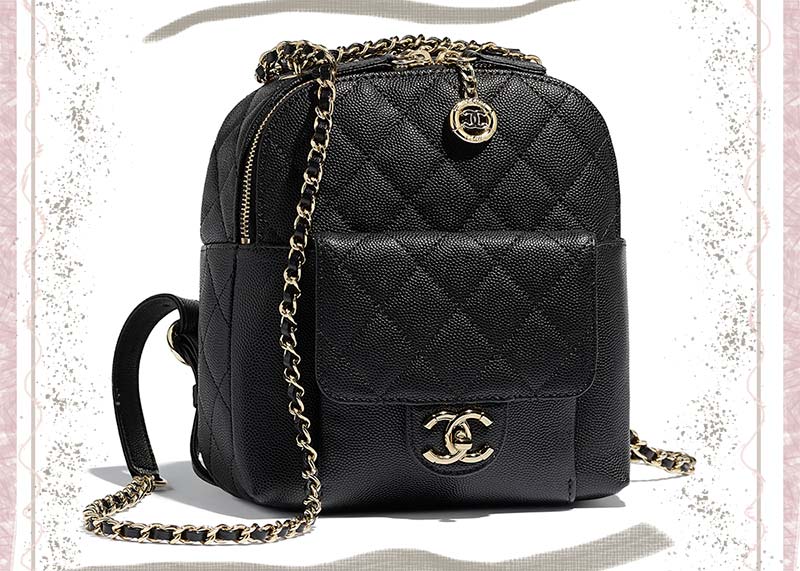 Best Chanel Backpacks: Grained Calfskin & Gold Metal Chanel Backpack