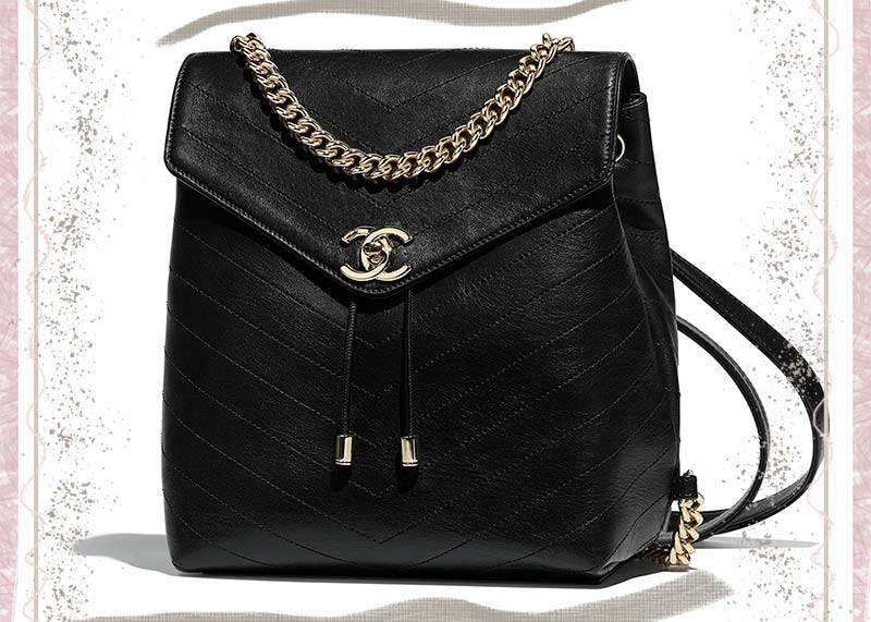 Best Chanel Backpacks: Smooth Chevron Calfskin Chanel Backpack