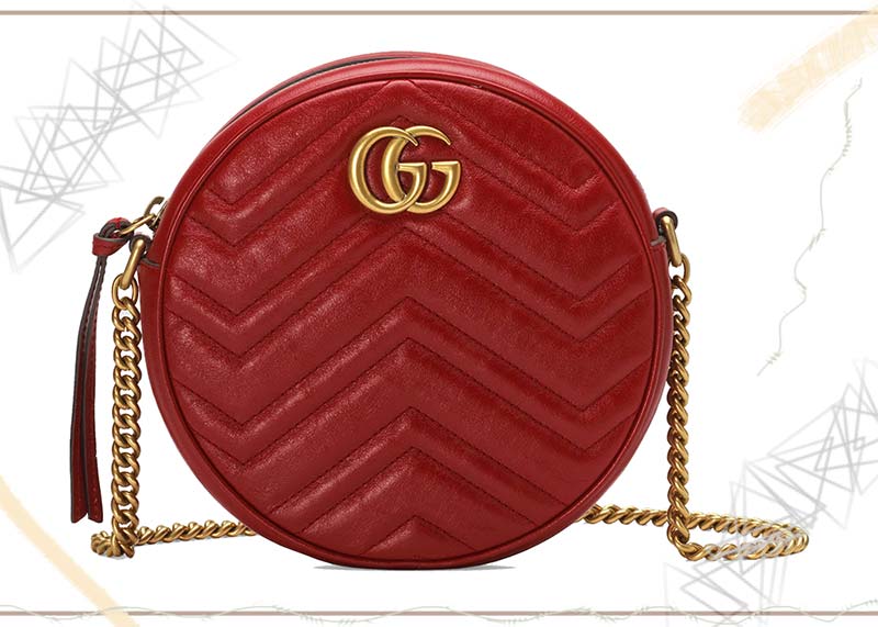 Best Chain Bags: Gucci GG Marmont Round Red Chain Bag