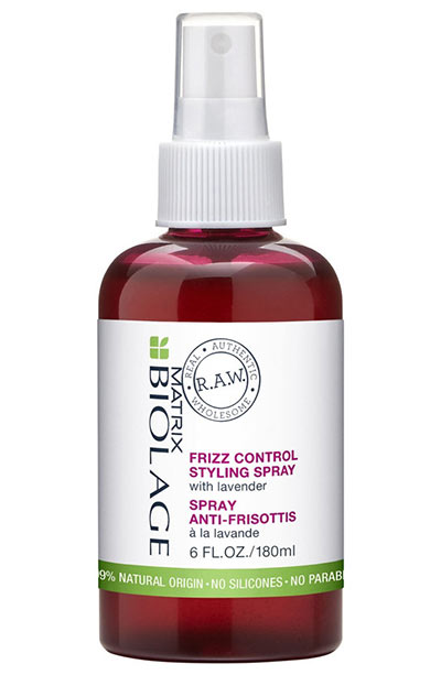 Best Frizzy Hair Products: Matrix Biolage R.A.W. Frizz Control Styling Spray