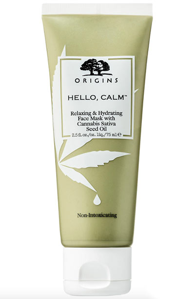 Best Hemp Seed Oil Products for Skin: Origins Hello, Calm Relaxing & Hydrating Face Mask with Cannabis Sativa Seed Oil