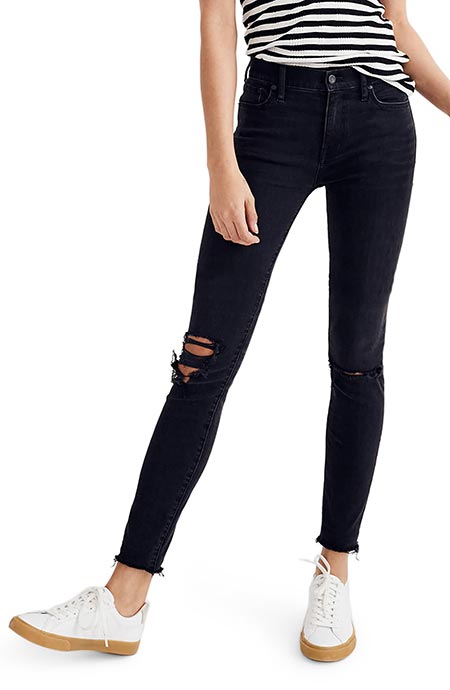 Best High Waisted Jeans: Madewell Skinny Black High Waisted Jeans