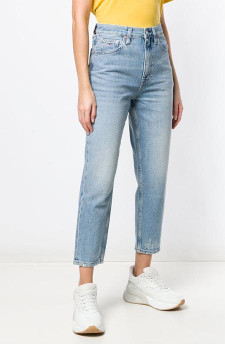 Best High Waisted Jeans: Tommy Jeans Cropped High Waisted Mom Jeans
