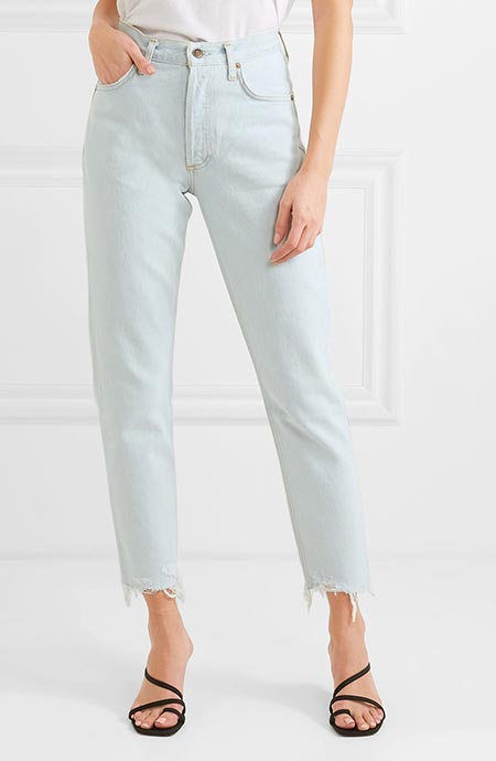 Best High Waisted Jeans: Agolde Jamie Light-Wash High Waisted Jeans