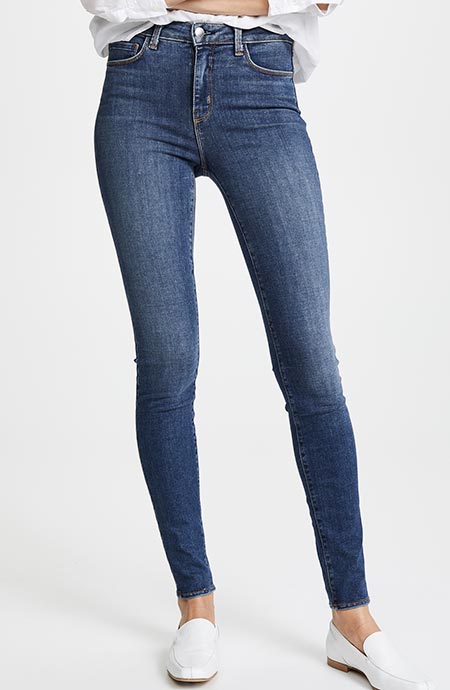 Best High Waisted Jeans: L’Agence Marguerite Skinny High Waisted Jeans