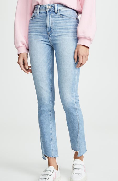 Best High Waisted Jeans: Paige Sarah Straight High Waisted Jeans