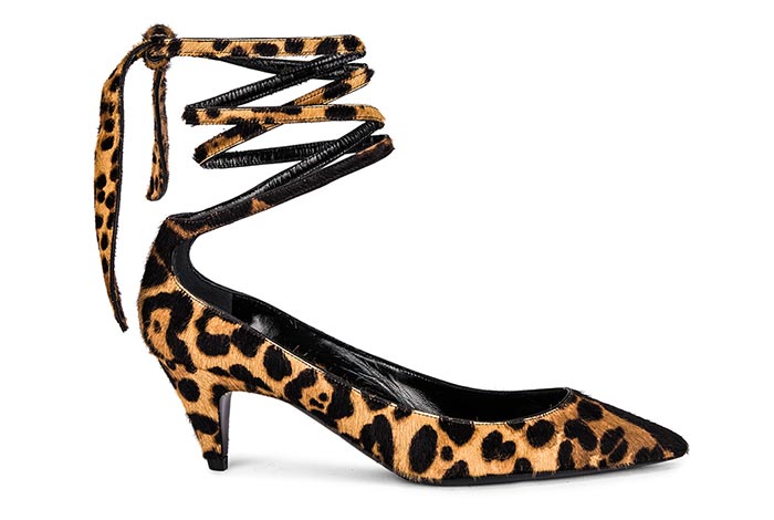 Best Kitten Heels to Buy: Saint Laurent Leopard Print Kitten Heel Shoes