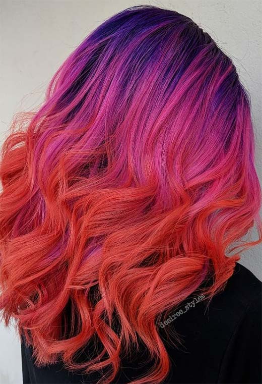 How to Dye Hair a Sunset Hair Color