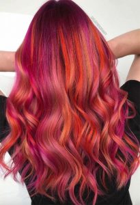 55 Glorious Sunset Hair Color Ideas for True Romantics - Glowsly