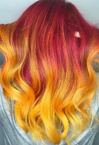 55 Glorious Sunset Hair Color Ideas for True Romantics - Glowsly