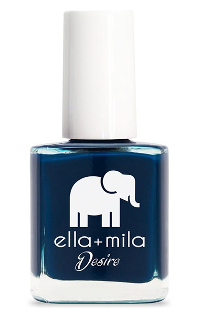 Best Blue Nail Polish Colors: Ella + Mila Blue Nail Polish in Blindfold Me