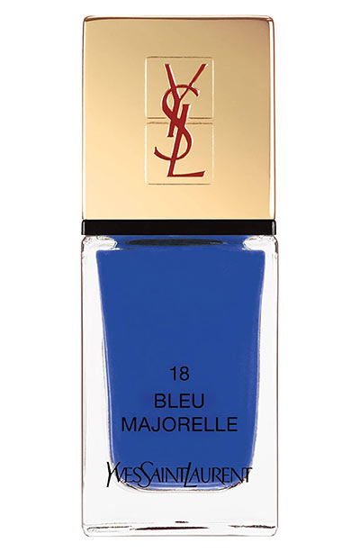 Best Blue Nail Polish Colors: YSL La Laque Couture Nail Lacquer in Bleu Majorelle